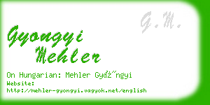 gyongyi mehler business card